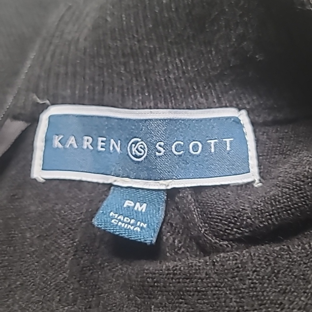 Karen Scott Zip Neck Black Knitwear - Picture 7 of 9